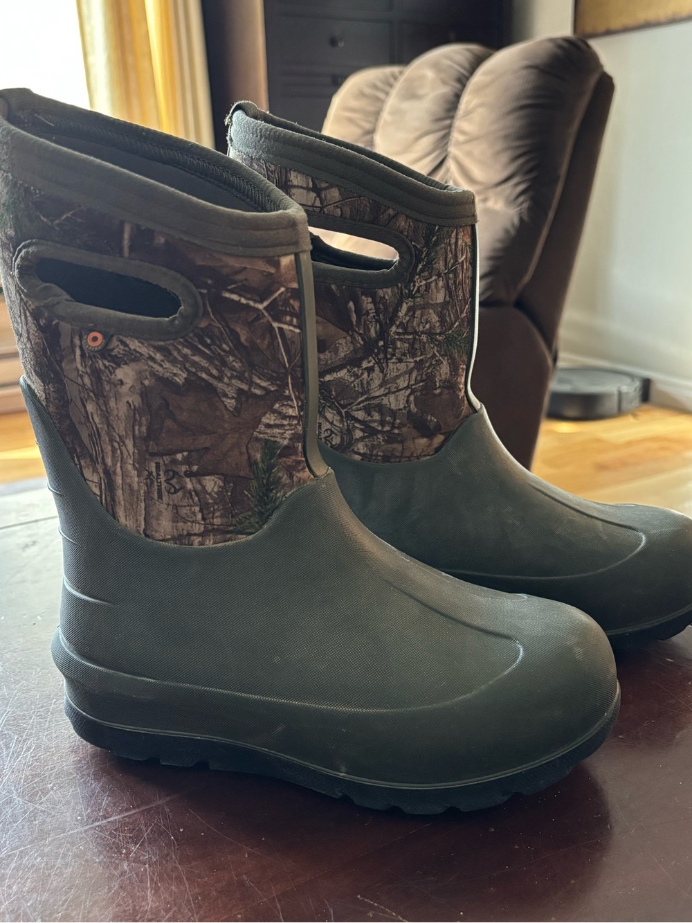 Bogs Kids Moss Green Camo Pull-On Winter Boots